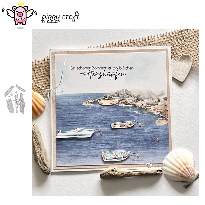 Fishing Boat Trailer - Piggy Craft металлические штампы для резки,